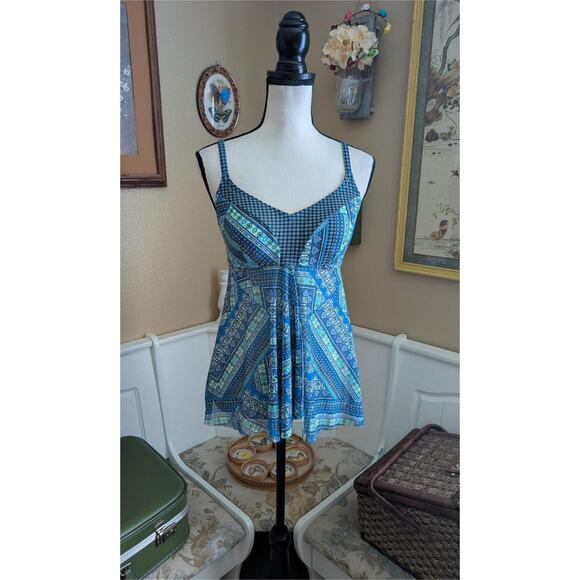 Croft & Barrow Mesh Fly Away Tankini - Picture 1 of 4